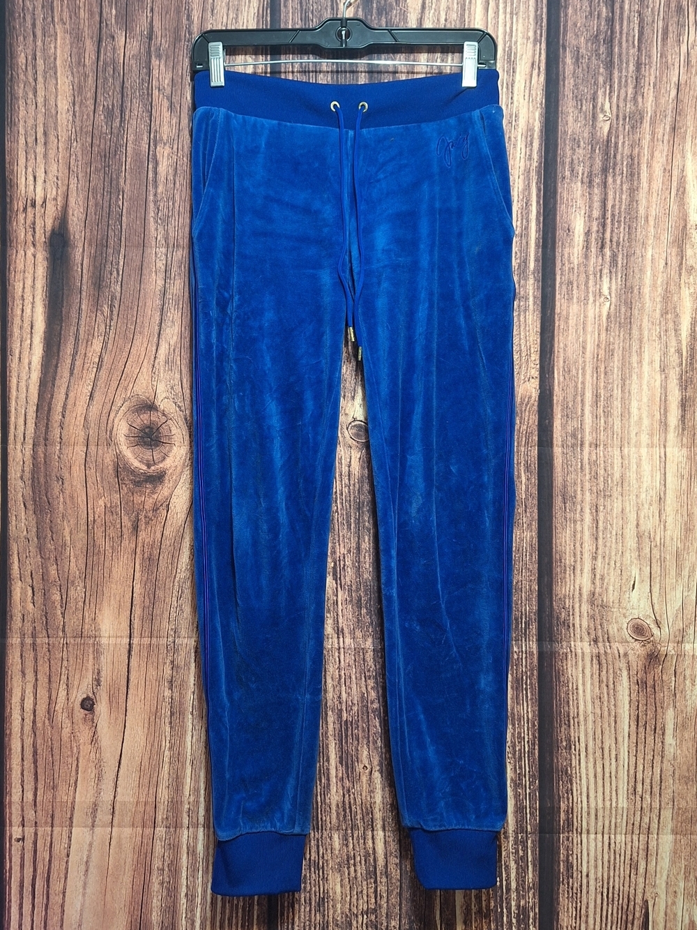 Juicy Couture Royal Blue Velour Joggers - Drawstring Waist Size XS!